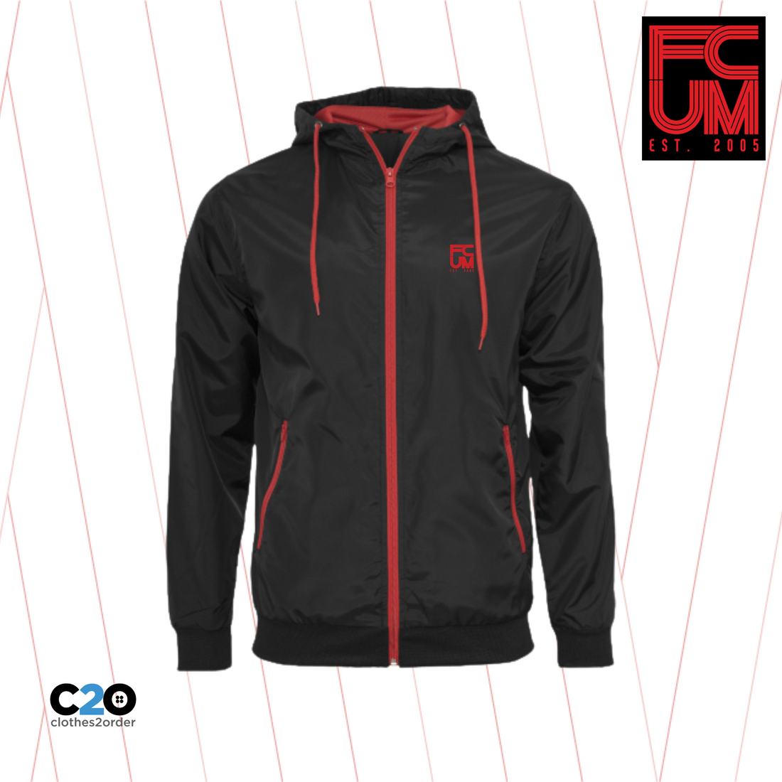 FCUM MiB Wind Runner - Black/Red – FC United of Manchester