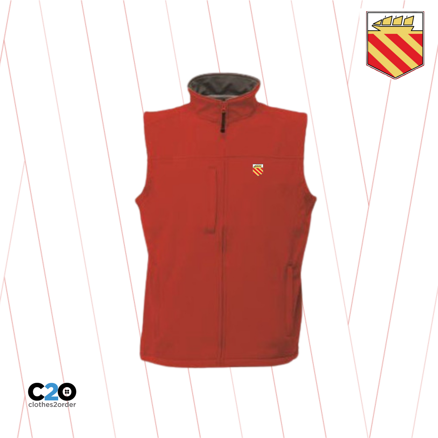 FineBadge Charlestown Softshell Bodywarmer - Red