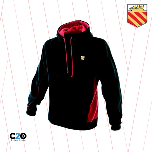 FineBadge Harpurhey Hooded Sweatshirt - Black/Red