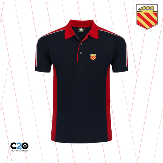 FineBadge Medlock Polo - Black/Red