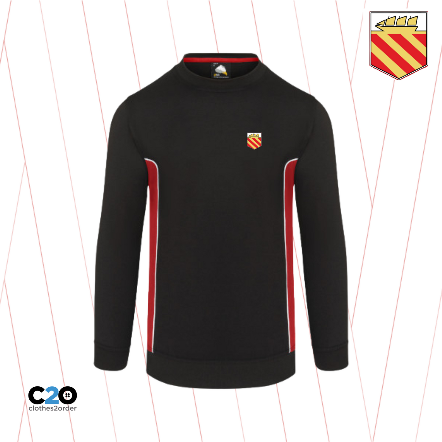 Finebadge Medlock Sweatshirt - Black/Red