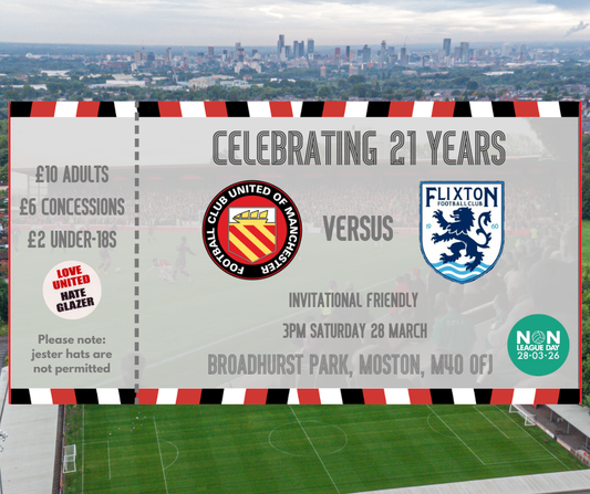 Virtual Match Ticket Donation (NO ENTRY TO MATCH) - Flixton Saturday 28th March 2026