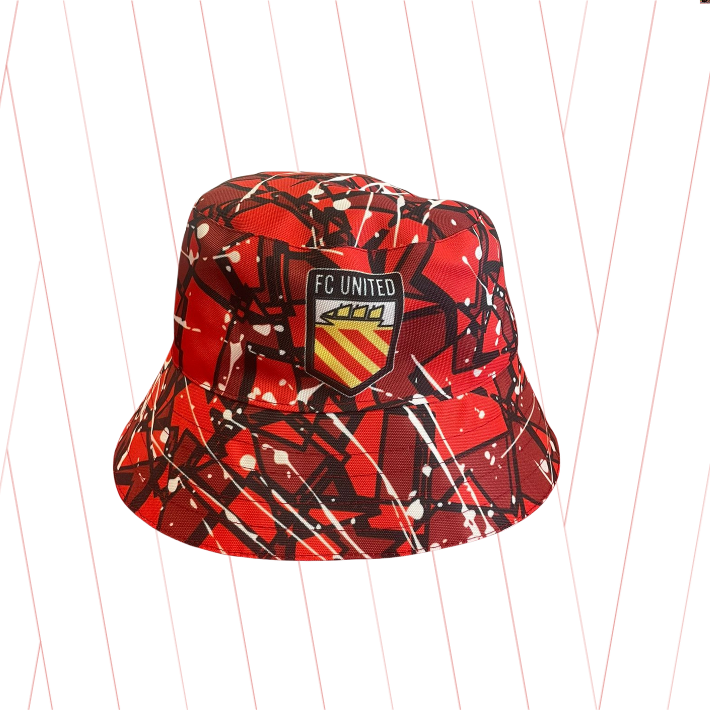 Paint Splatter Red Bucket Hat