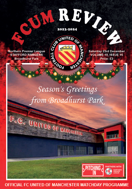 FC UNITED OF MANCHESTER V STAFFORD RANGERS -  Match Programme (Physical Copy)