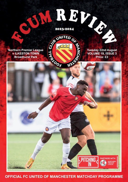 FC UNITED OF MANCHESTER V ILKESTON TOWN - Match Programme (Physical Copy) 22nd August 2023
