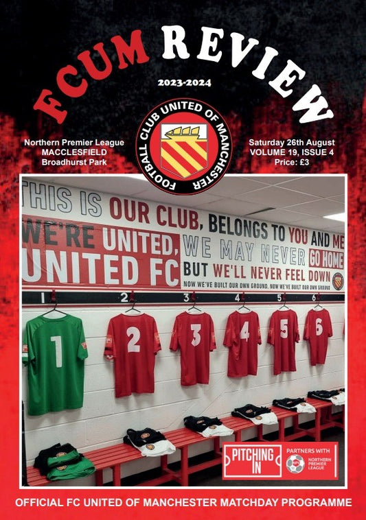 FC UNITED OF MANCHESTER V MACCLESFIELD - Match Programme (Physical Copy) 26th August 2023