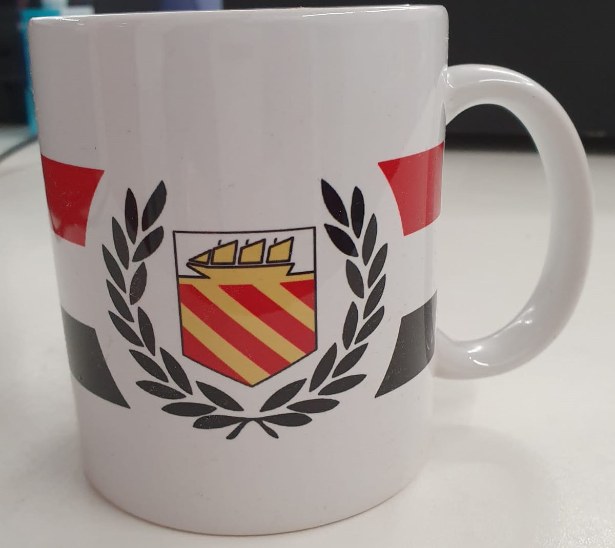 Stripe and Shield Mug
