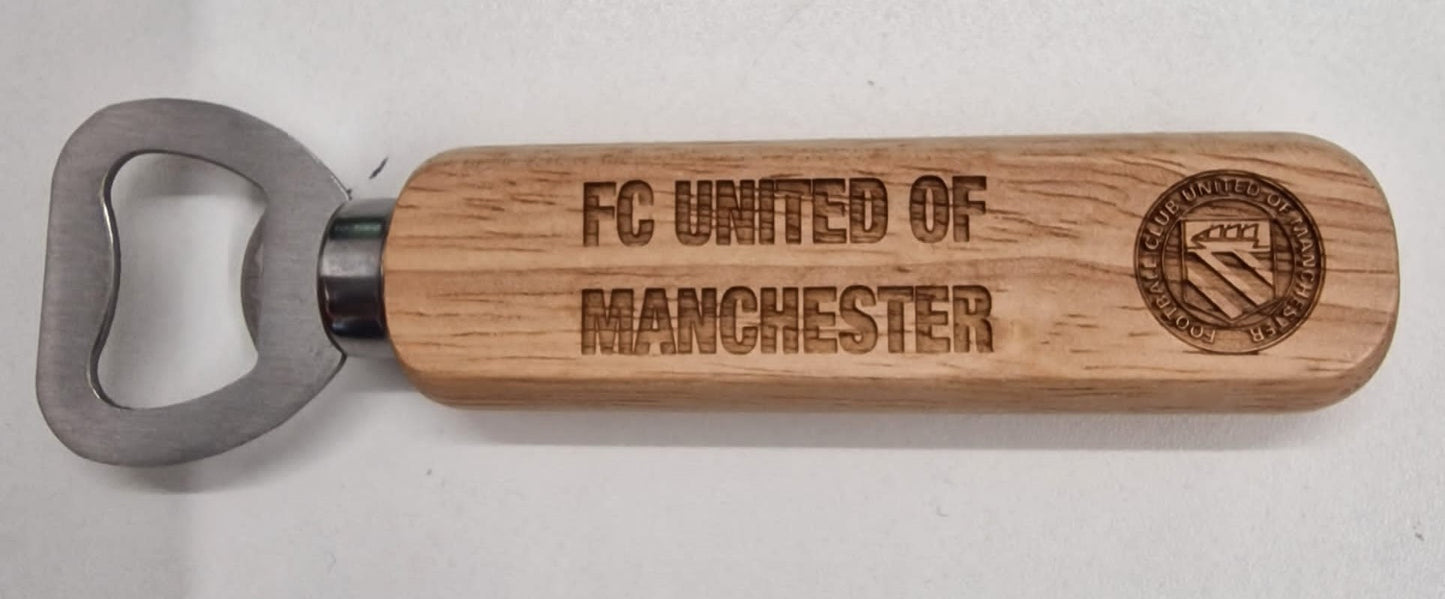 FC United of Manchester Wooden Bottle Opener